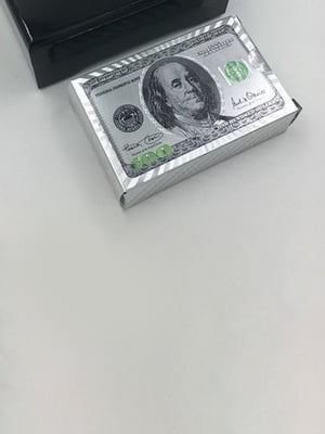 Карты игральные 100 долларов серебро | 6621114