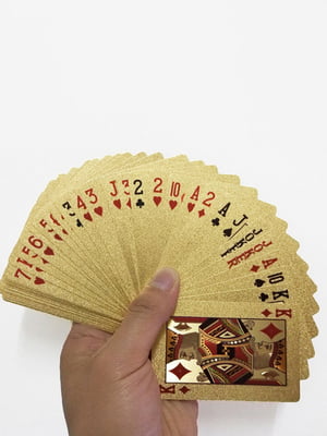Карты игральные 52шт покерные 100 долларов золото | 6621115