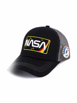 Кепка бейсболка Oscar з логотипом NASA, колір чорний із сіткою | 6621125