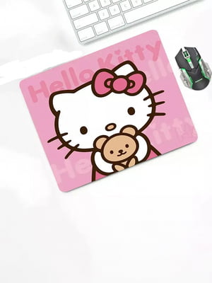 Универсальный коврик для мышки с принтом Hello Kitty 22х18 см | 6621190
