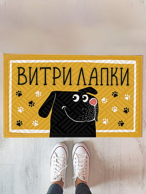 Дверний килимок Витри лапки Собака | 6621211
