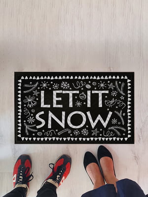 Дверний килимок Нехай іде сніг | 6621238
