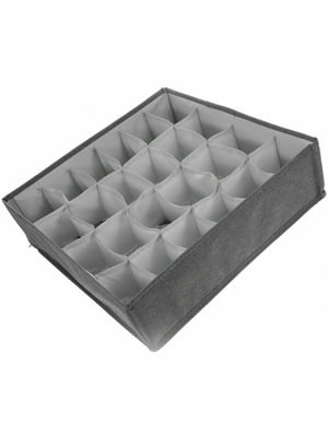 Органайзер для білизни в тумбочку на 24 комірки бавовняний gray (32 х 32х 9см) | 6621835