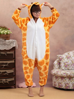 Пижама кигуруми Жираф желто-бежевая | 6622007