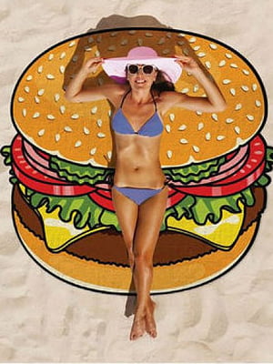 Пляжный коврик Hamburger 143см | 6622020