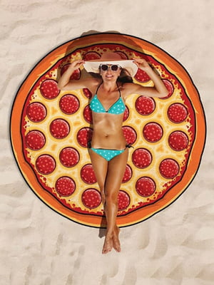 Пляжный коврик Пицца (Pizza) 143 см | 6622024