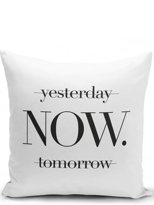 Подушка "Yesterday, Now, Tomorrow" (35х35 см) | 6622387