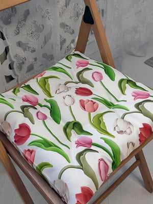 Подушка на стул “Тюльпаны” | 6622462