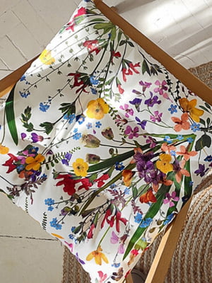 Подушка на стілець "Яскраві квіти" | 6622467