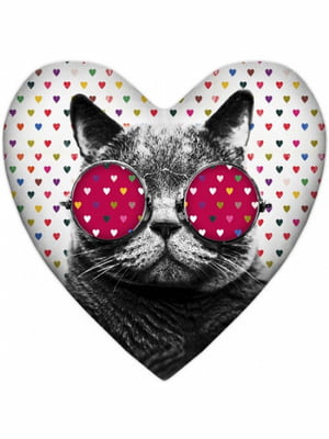 Подушка-серце "Кіт" | 6622529