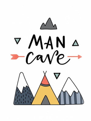 Постер в рамке “Man Cave” 30х40 см | 6622643