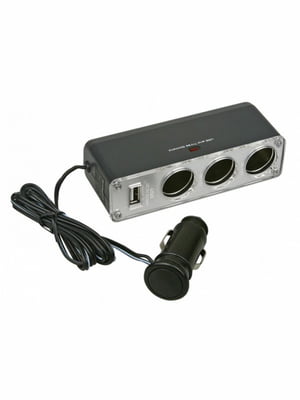 Разветвитель прикуривателя на 3 гнезда с USB | 6622680