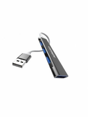 Розгалужувач USB 3.0 хаб 4 порти Black | 6622683