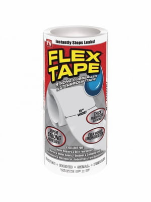 Flex Tape водонепроникна клейка стрічка скотч 20 х 150см (біла) | 6622808