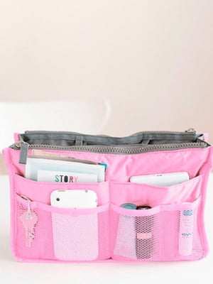 Органайзер сумка в сумку Bag in bag maxi рожевий | 6622911