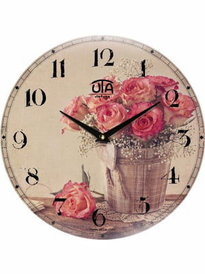 Настінний годинник Vintage Букет з Троянд | 6623329