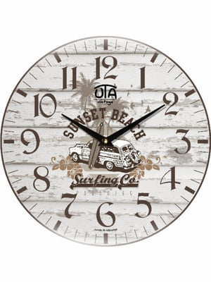 Настінний годинник Vintage Пляжна тема | 6623354