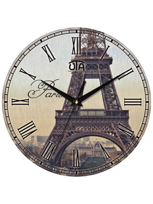 Настінний годинник Vintage Ейфелева вежа | 6623369