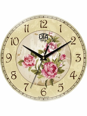 Настенные часы Vintage Эмели (бежевые) | 6623370