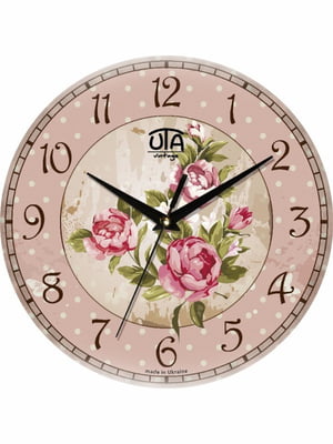 Настенные часы Vintage Эмели (розовые) | 6623372