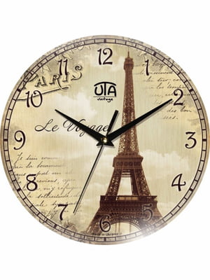 Настінний годинник Вид Парижа | 6623376