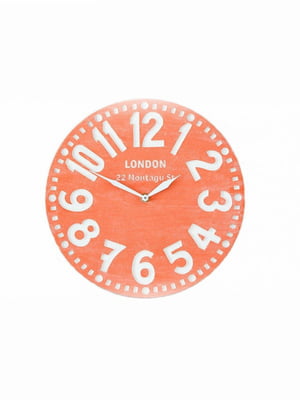 Настінний годинник Лондон (кораловий) | 6623391