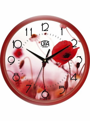 Настінний годинник Сlassic Маки Red | 6623443