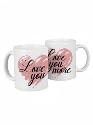Парные чашки Love You & Love You More (330 мл) | 6623552