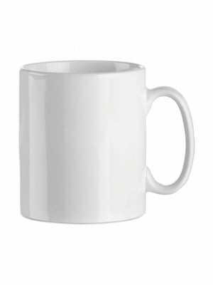 Чашка белая керамическая без рисунка | 6623601