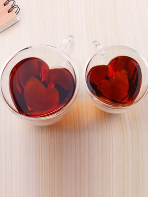 Чашка для кофе с двойным дном “Сердце” (180 мл) | 6623608