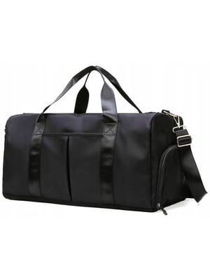 Cпортивная сумка черная с отделом для обуви (18L) | 6625460