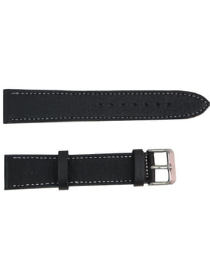 Ремешок для часов кожаный черный (20 мм) | 6625511