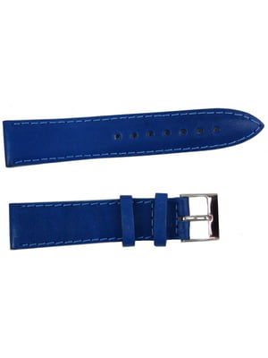 Кожаный ремешок для часов синий (20 мм) | 6625584