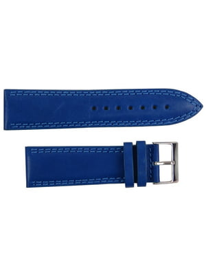 Кожаный ремешок для часов синий (24 мм) | 6625588