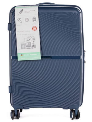 Пластиковый синий чемодан из поликарбоната (36L) | 6625605