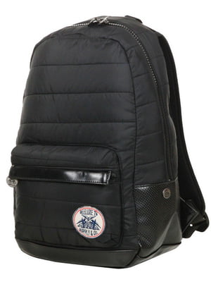 Молодежный стеганный рюкзак черный (16L) | 6625630