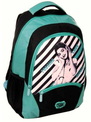 Рюкзак молодіжний зелений з принтом (17L) | 6625642