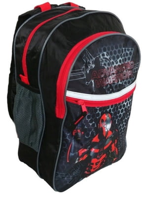 Шкільний рюкзак чорний з принтом | 6625643
