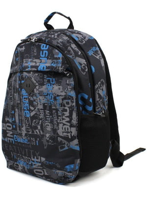 Городской рюкзак синий с принтом (16L) | 6625738