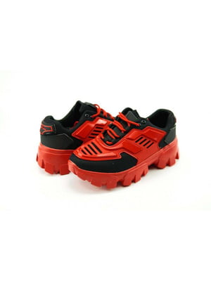 Кросівки чорно-червоного кольору | 6619461