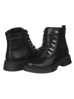 Черные кожаные ботинки | 6619485