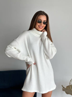 Платье-свитер молочного цвета | 6628104