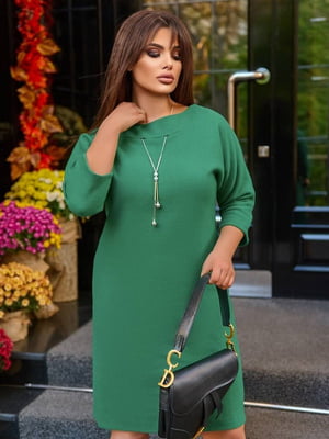 Ангорова сукня А-силуету зелена | 6627939