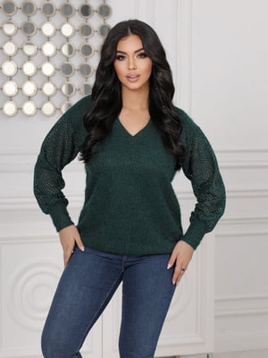 Пуловер темно-зелений | 6627997