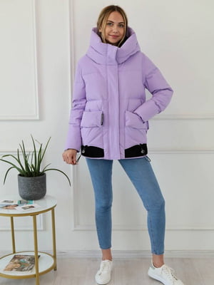Фіолетова куртка з капюшоном | 6628279