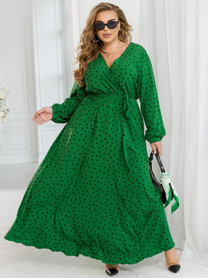Вишукана сукна зелена в горошок | 6628954