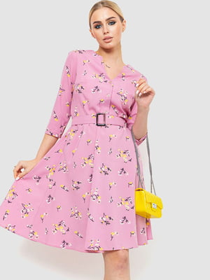 Платье лиловое в цветочный принт | 6617717