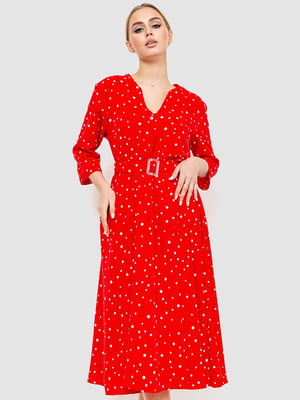 Сукня червона з візерунком | 6617729