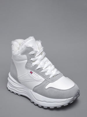 Кросівки зимові високі біло-сірі | 6629579