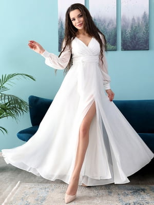 Платье свадебное белое блестящее | 6506376